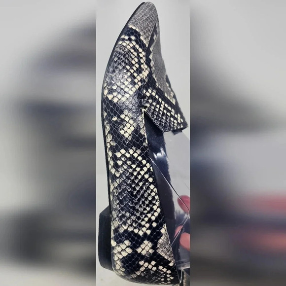 Marc Fisher ZURRI2 Point Toe Leather Snakeskin Print Loafers Size 8.5M - Picture 7 of 16